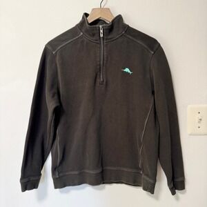Tommy‎ Bahama Henley Zip Sweater Mens S, Preppy Maritime Nautical Fisherman